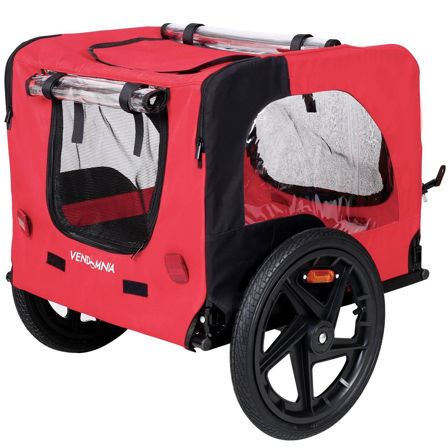 Foldable Outdoor Dog Bike Trailer – Pet Bicycle Carrier with Reflectors for Safety, Lightweight & Easy to Store