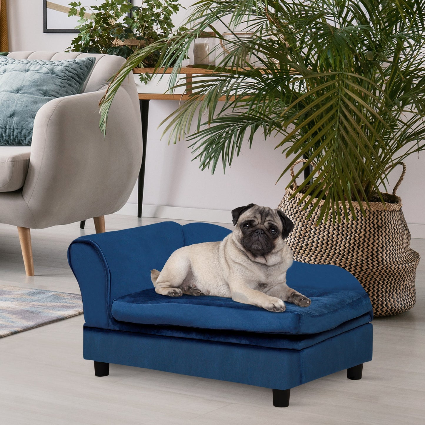 Luxury Small Dog Bed with Hidden Storage – Stylish Pet Sofa with Built-In Compartment for Toys, Treats & Accessories