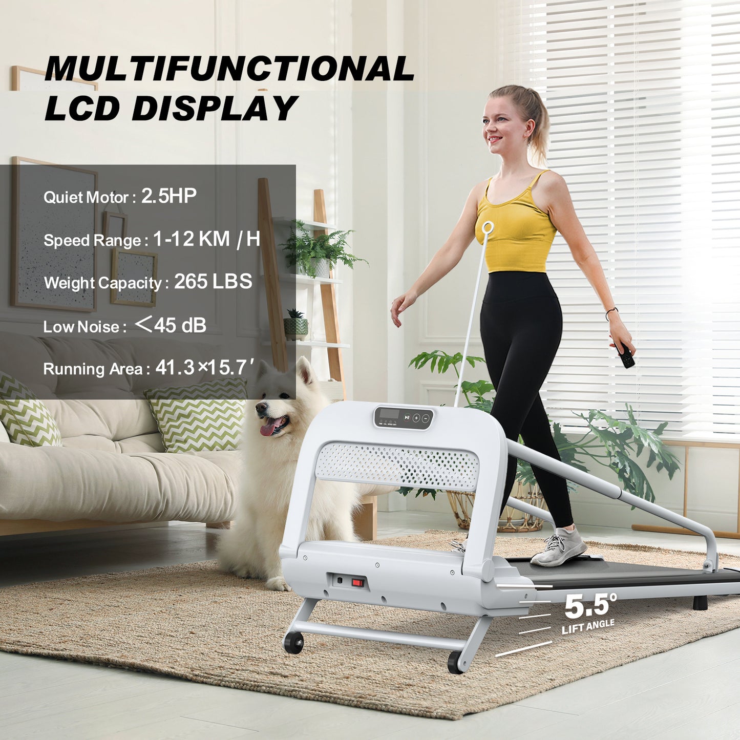 2025 Smart Pet Treadmill – Quiet Indoor Dog Treadmill with Adjustable Speed for Small & Medium Dogs