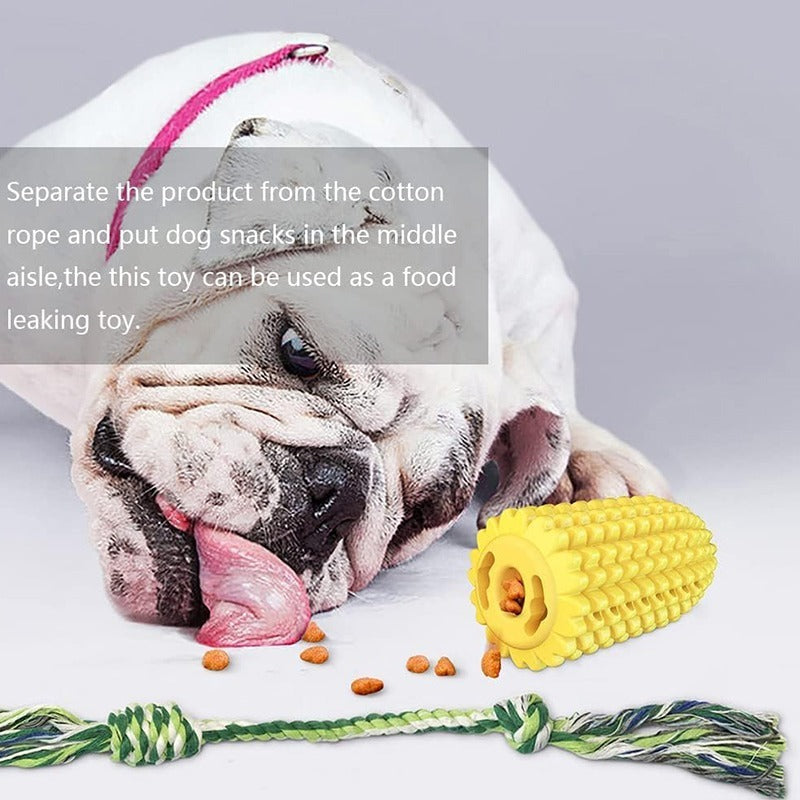 Durable Squeaky Dog Chew Toy – Tough Corn Cob Design for Aggressive Chewers, Interactive Puppy & Dog Toy for Small, Medium & Large Breeds