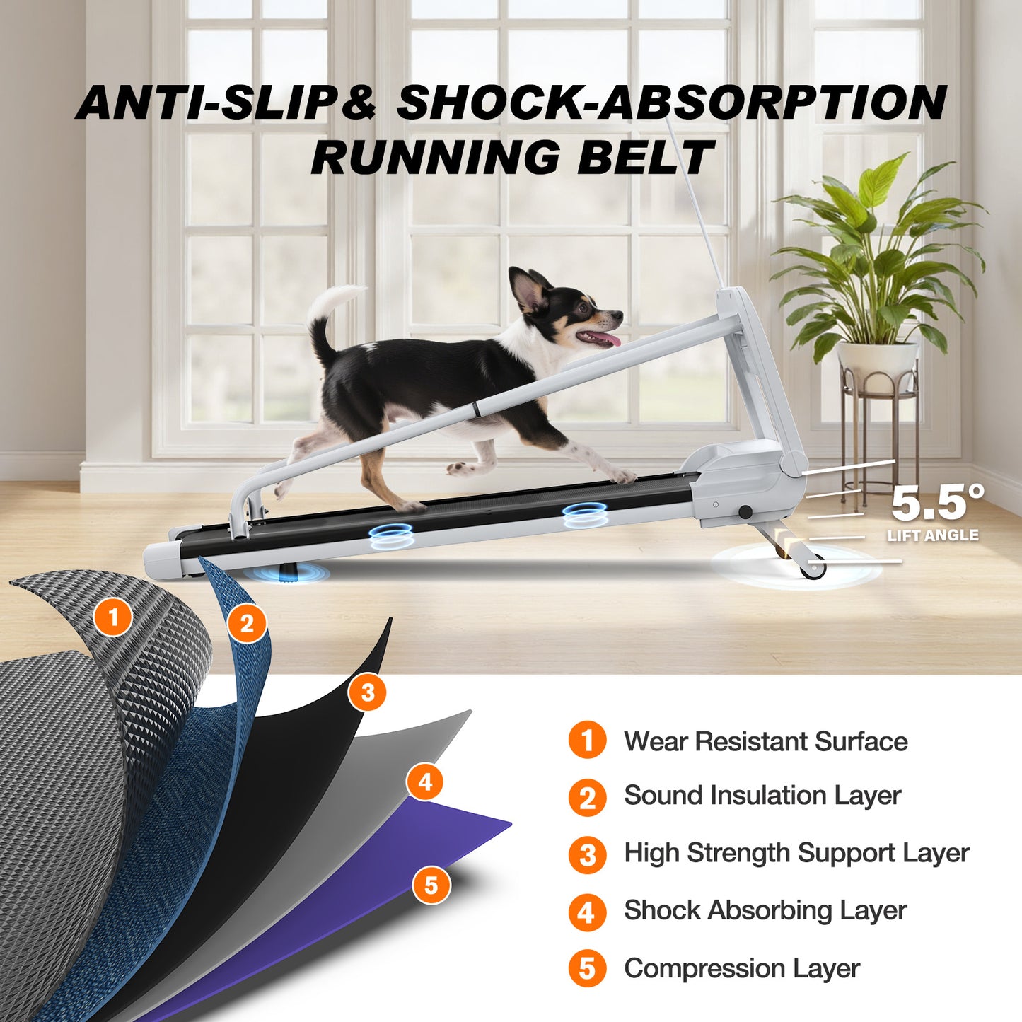 2025 Smart Pet Treadmill – Quiet Indoor Dog Treadmill with Adjustable Speed for Small & Medium Dogs