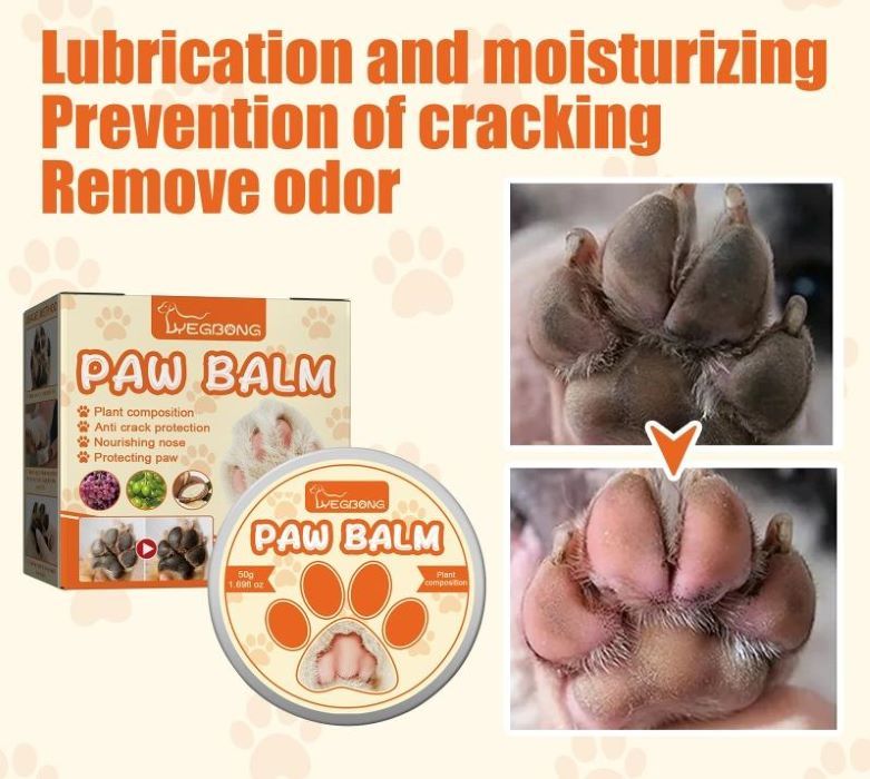 Natural Paw Balm for Dogs & Cats – Plant-Based Formula to Soothe & Soften Dry Paws, Lick-Safe, 1.7 oz Jar