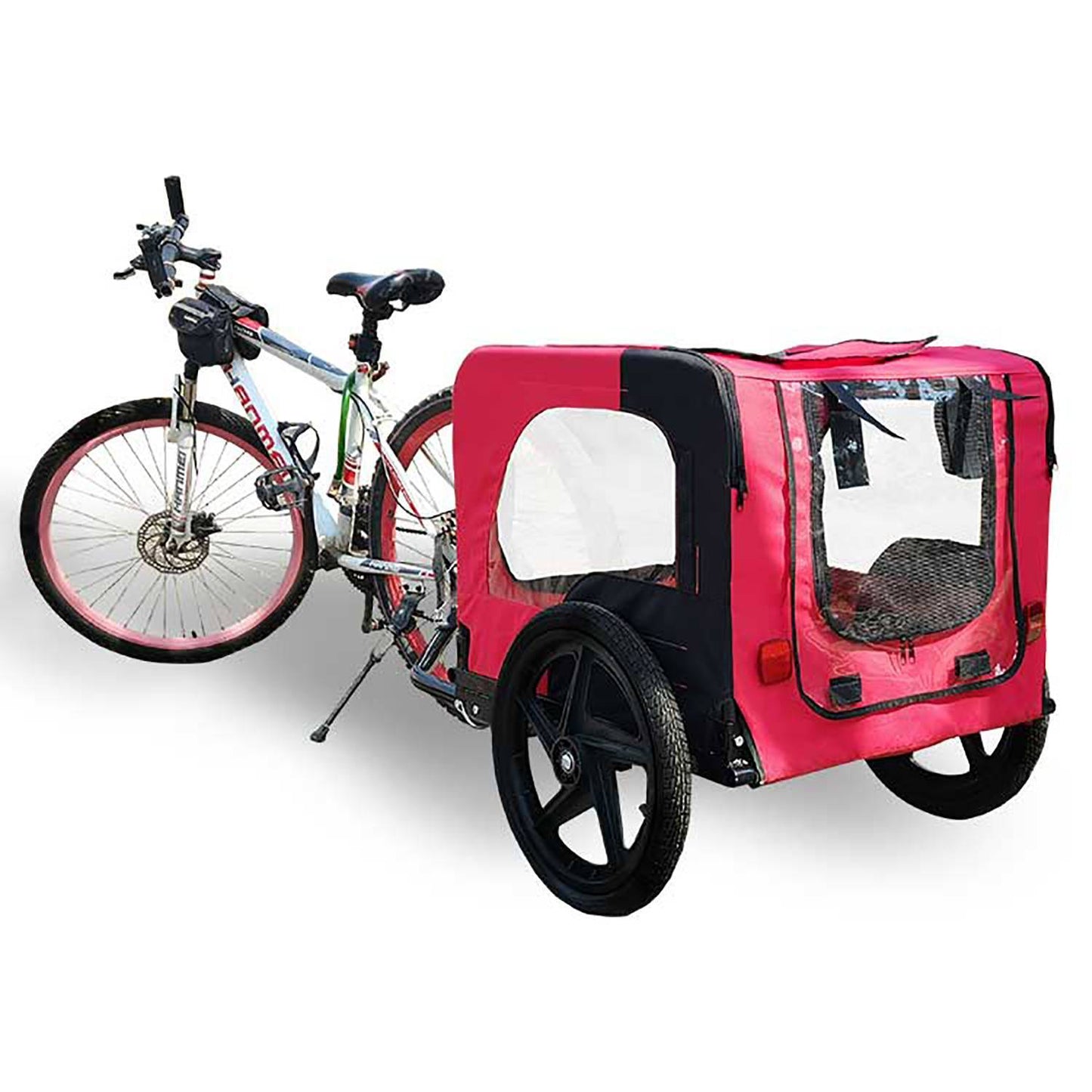Foldable Outdoor Dog Bike Trailer – Pet Bicycle Carrier with Reflectors for Safety, Lightweight & Easy to Store