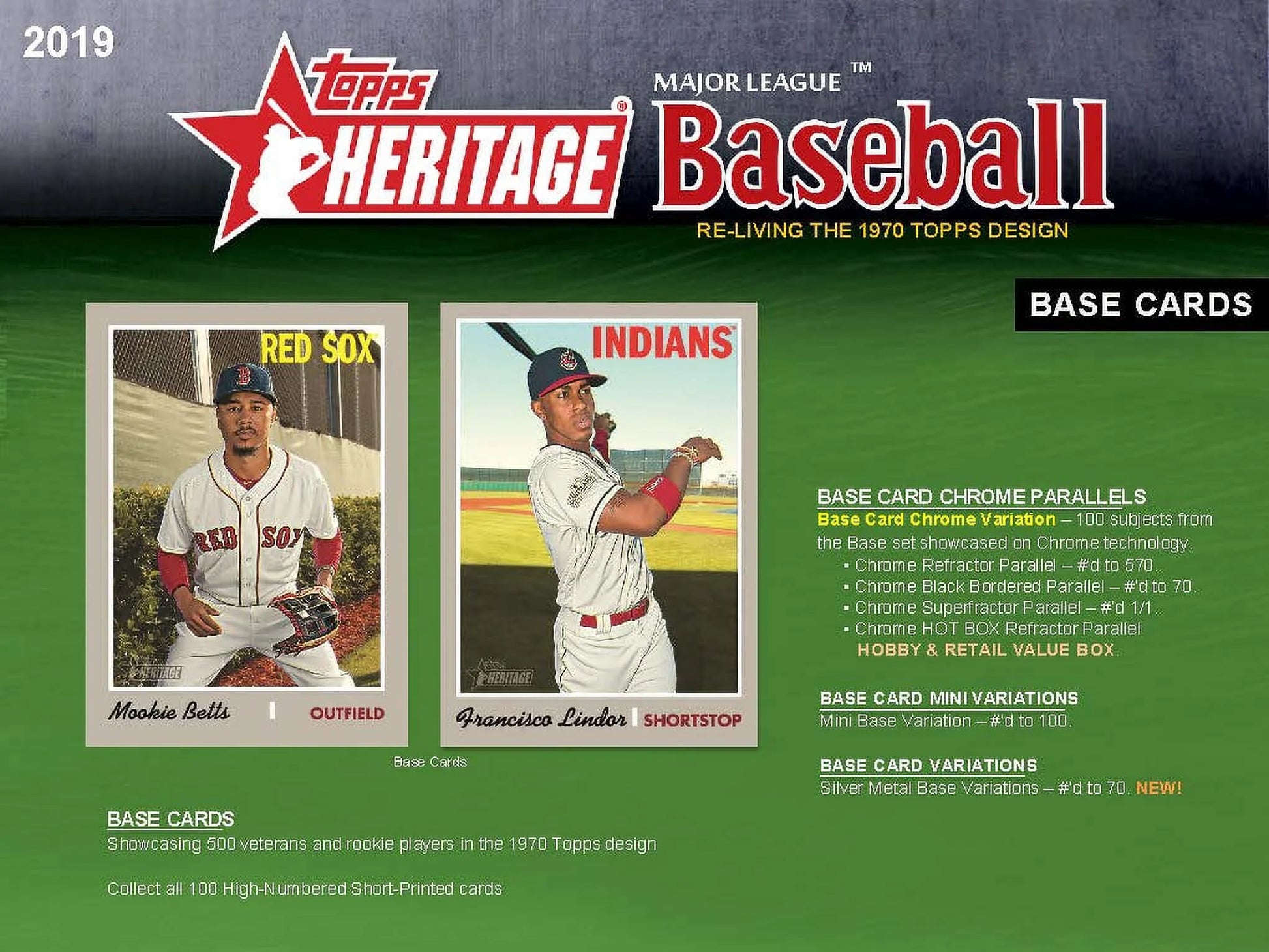 Collectible 2019  Heritage Baseball Blaster Box (8 Packs/9 Cards)