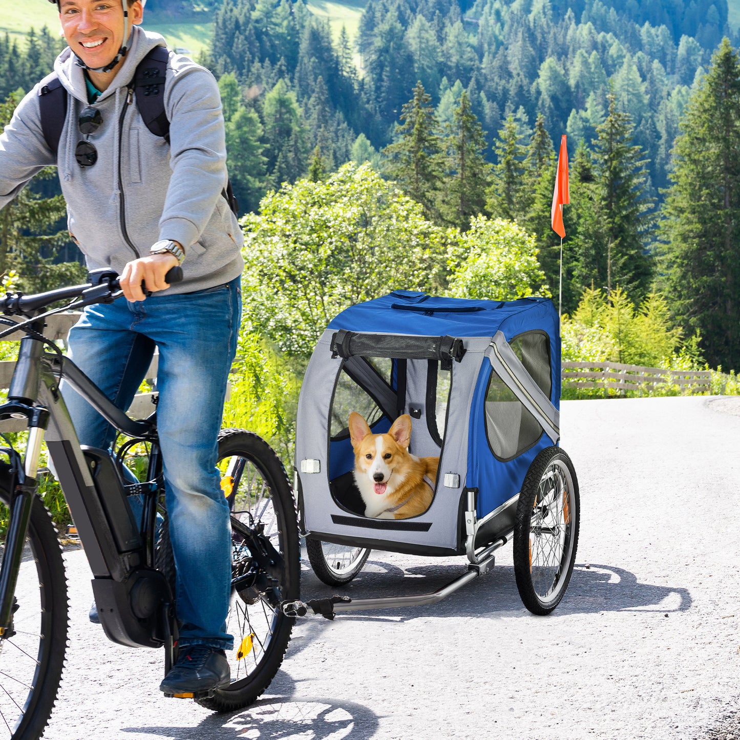 Pet Bicycle Trailer Cart – Foldable Dog & Cat Cargo Carrier for Biking, Outdoor Travel & Transport Accessories