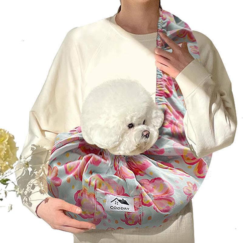 Hands-Free Pet Carrier Sling – Soft Cuddle Bag for Small & Medium Dogs, Cats, Rabbits, and Other Small Animals