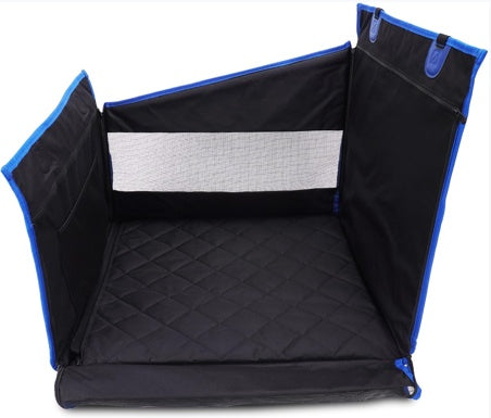 Large Dog Car Seat Cover with Harness – Waterproof Hammock-Style Protector with Breathable Mesh for Back Seat Travel