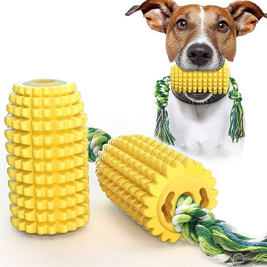 Durable Squeaky Dog Chew Toy – Tough Corn Cob Design for Aggressive Chewers, Interactive Puppy & Dog Toy for Small, Medium & Large Breeds