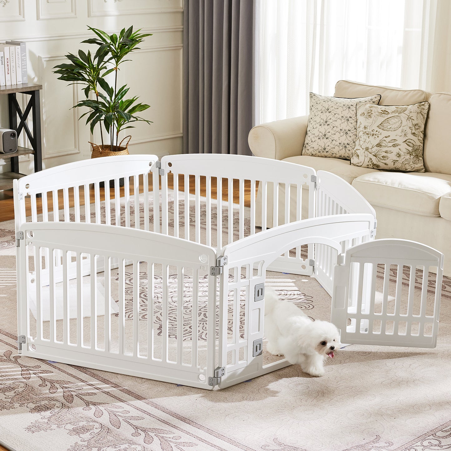 Portable Dog Playpen Fence – Safe & Reliable Pet Exercise Pen for Indoor & Outdoor Use, Foldable Design for Dogs & Puppies