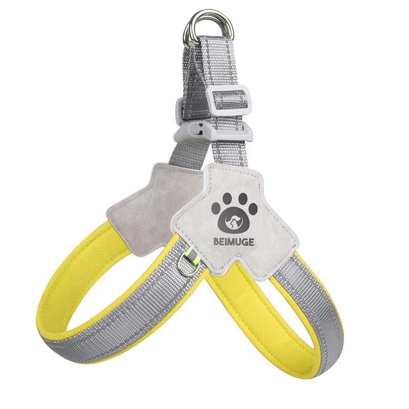 No-Pull Reflective Dog & Cat Harness Set – Adjustable, Comfortable Training Harness with Leather Leash for Walking & Control