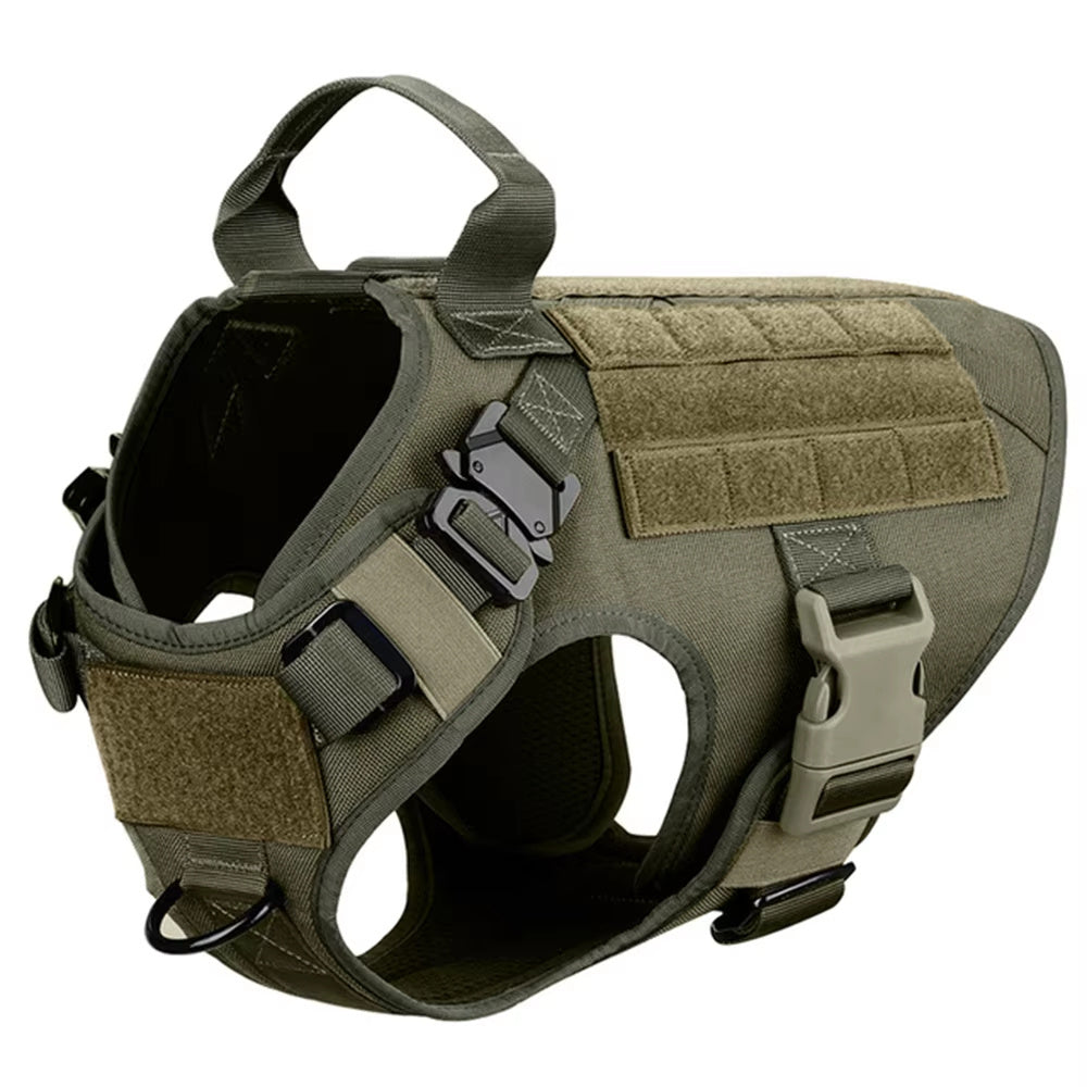 Camouflage Dog Harness & Leash Set – Luxury No-Pull Chest Harness with Adjustable Nylon Straps for Training & Walking
