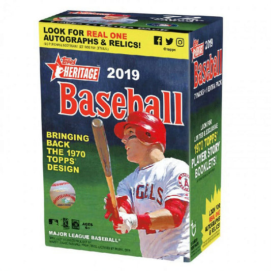 Collectible 2019  Heritage Baseball Blaster Box (8 Packs/9 Cards)