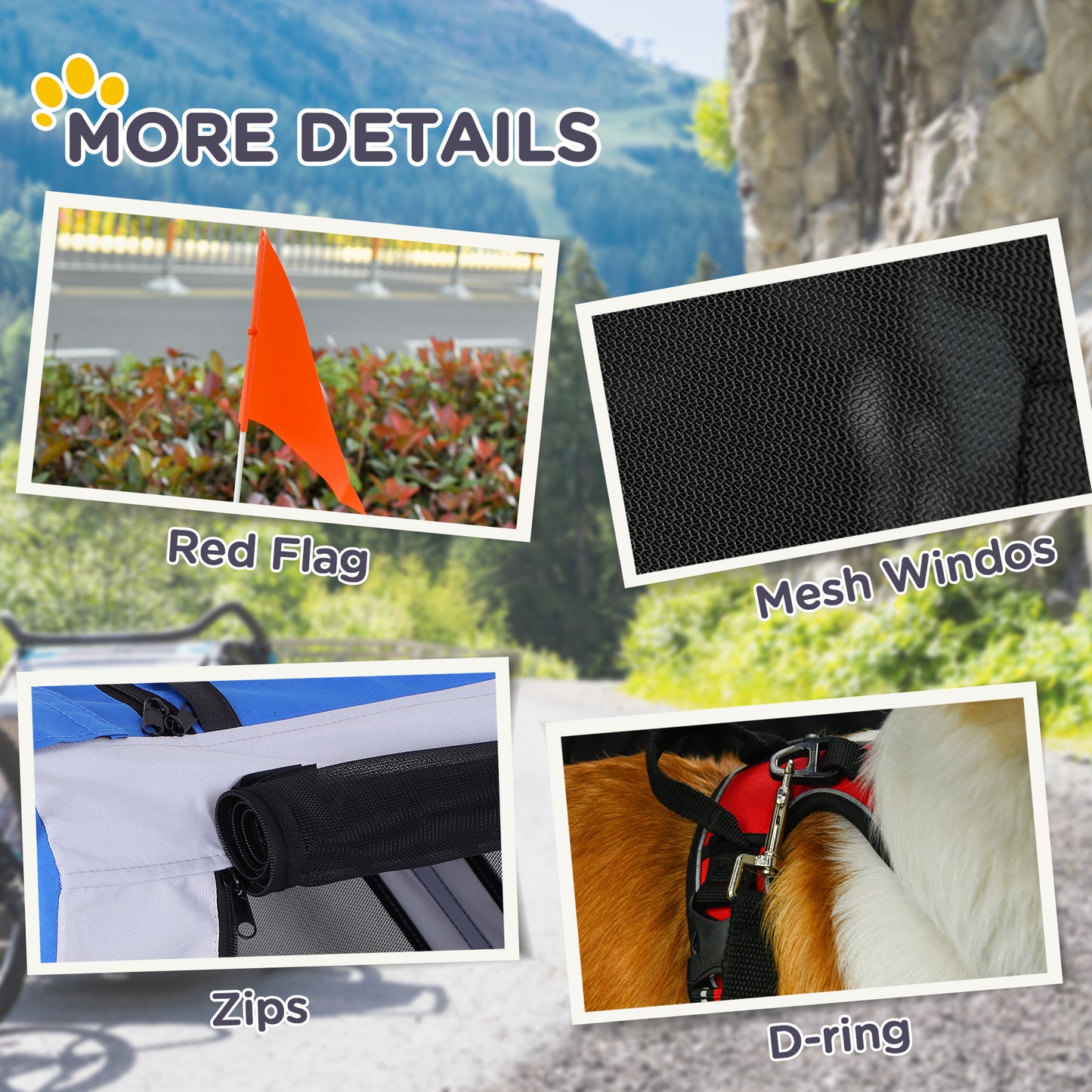 Pet Bicycle Trailer Cart – Foldable Dog & Cat Cargo Carrier for Biking, Outdoor Travel & Transport Accessories