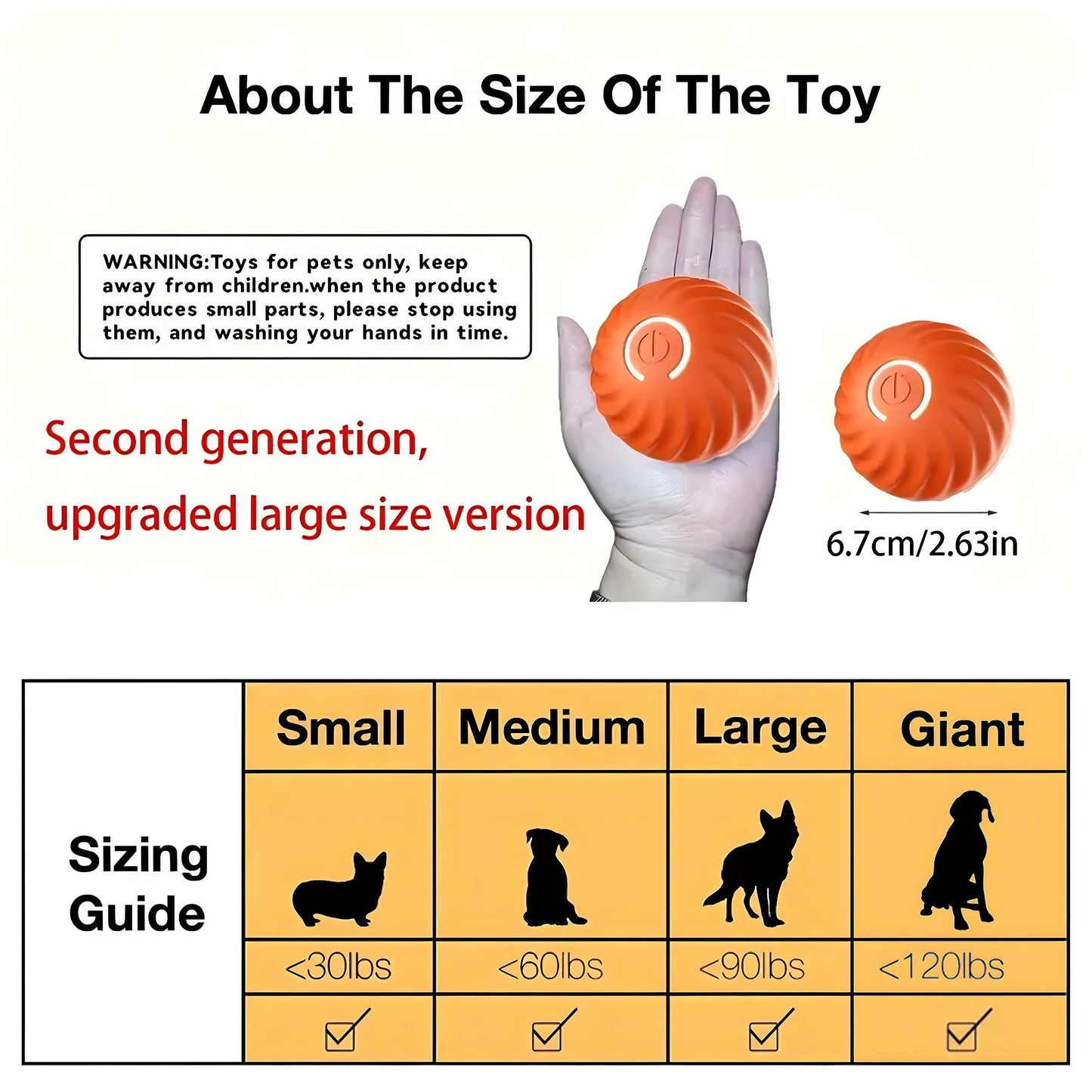 Smart Self-Rolling Dog Ball – Interactive Bouncy Toy with Motion Sensor Technology, Safe Materials for Endless Pet Fun