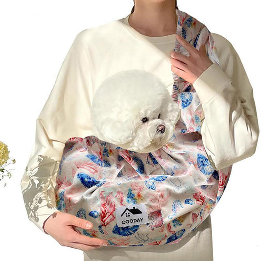 Hands-Free Pet Carrier Sling – Soft Cuddle Bag for Small & Medium Dogs, Cats, Rabbits, and Other Small Animals