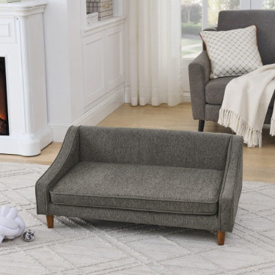 Durable Elevated Dog Sofa Bed – Modern Pet Couch with Irregular Armrest Design & Soft Cushion for Comfortable Rest