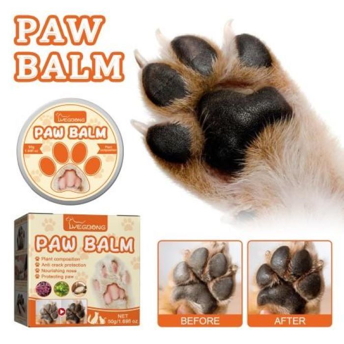 Natural Paw Balm for Dogs & Cats – Plant-Based Formula to Soothe & Soften Dry Paws, Lick-Safe, 1.7 oz Jar