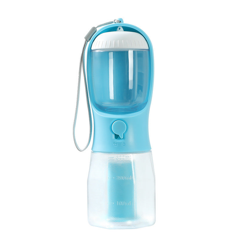 3-in-1 Portable Dog Water Bottle – Pet Travel Cup with Food Container & Waste Bag Dispenser for Small Dogs & Outdoor Walks