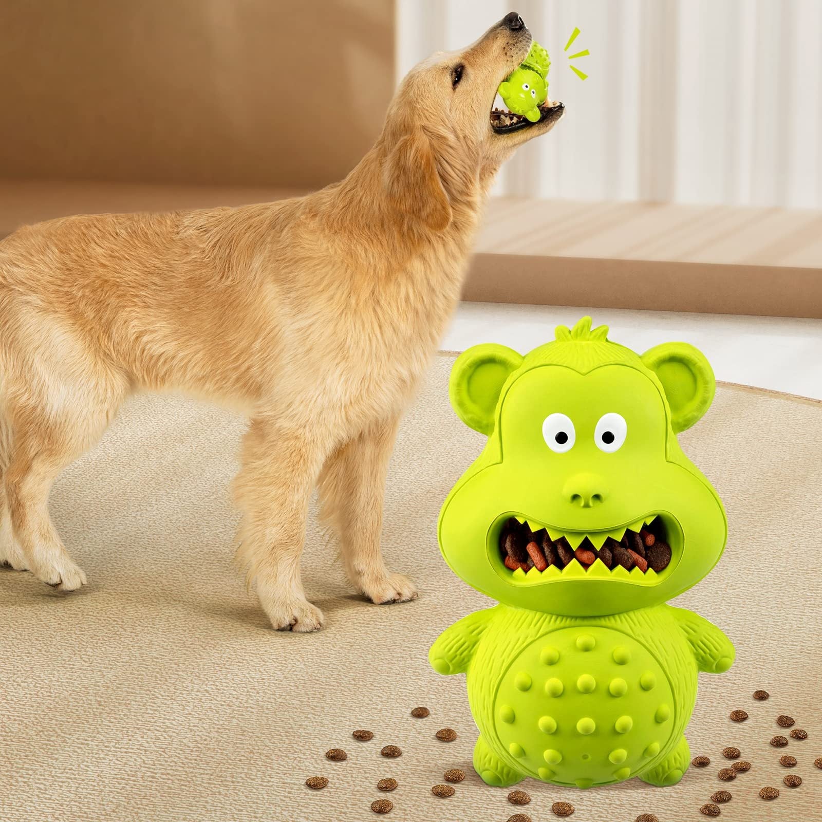 Dog Teething Toy Green, Orange 2-Pack
