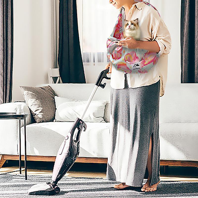 Hands-Free Pet Carrier Sling – Soft Cuddle Bag for Small & Medium Dogs, Cats, Rabbits, and Other Small Animals