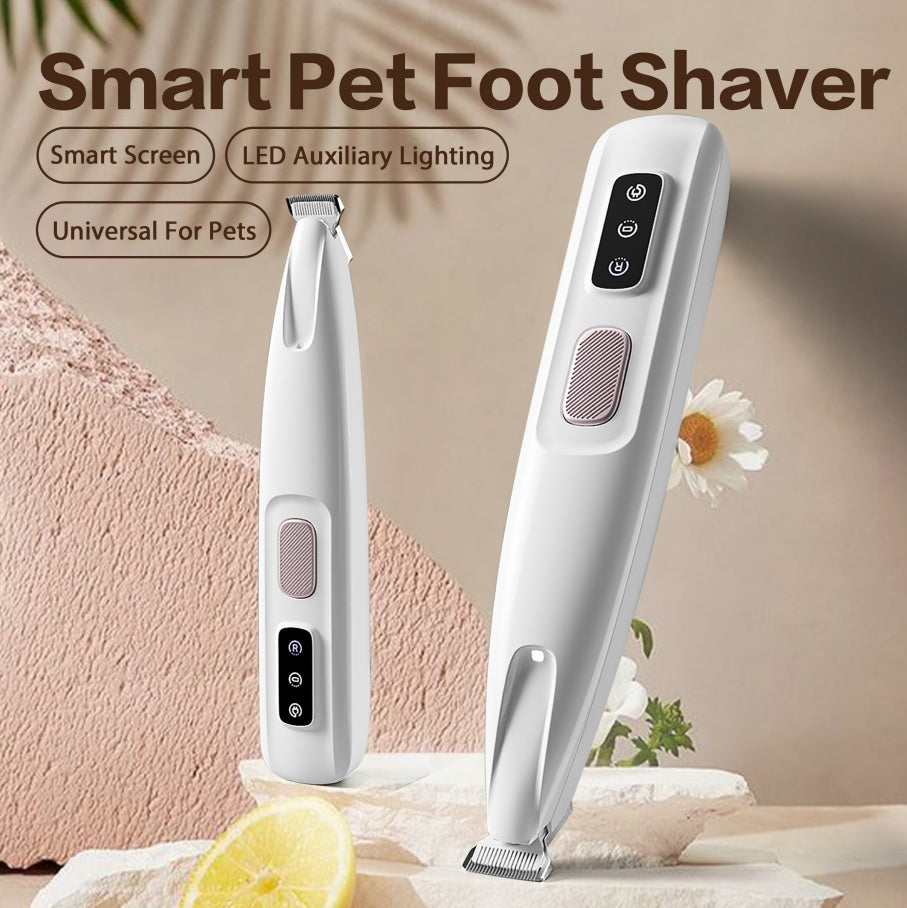 Rechargeable Pet Paw Trimmer with LED – Quiet, Waterproof Clippers for Dogs & Cats, Cordless Grooming Kit for Precision Hair Trimming at Home