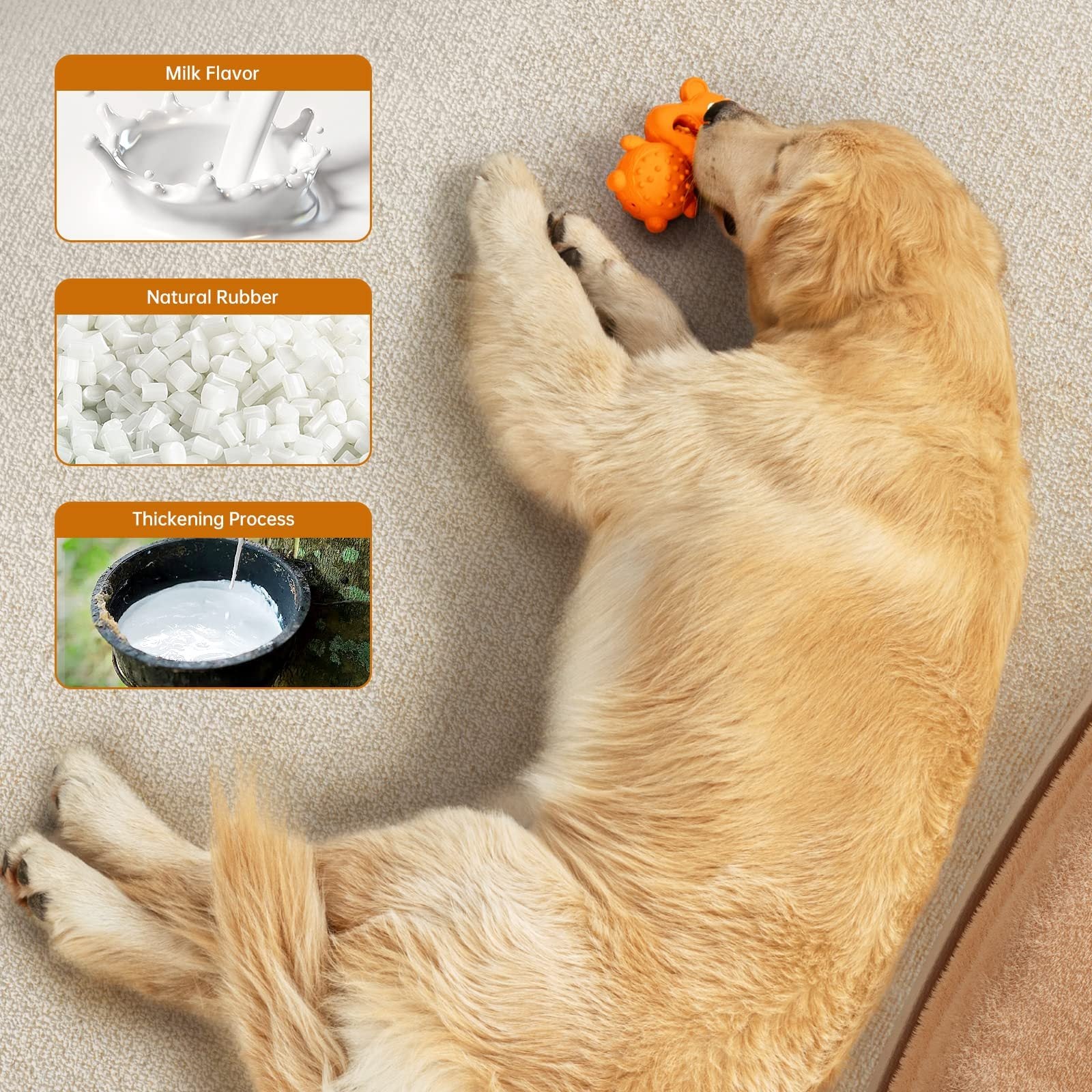 Dog Teething Toy Green, Orange 2-Pack