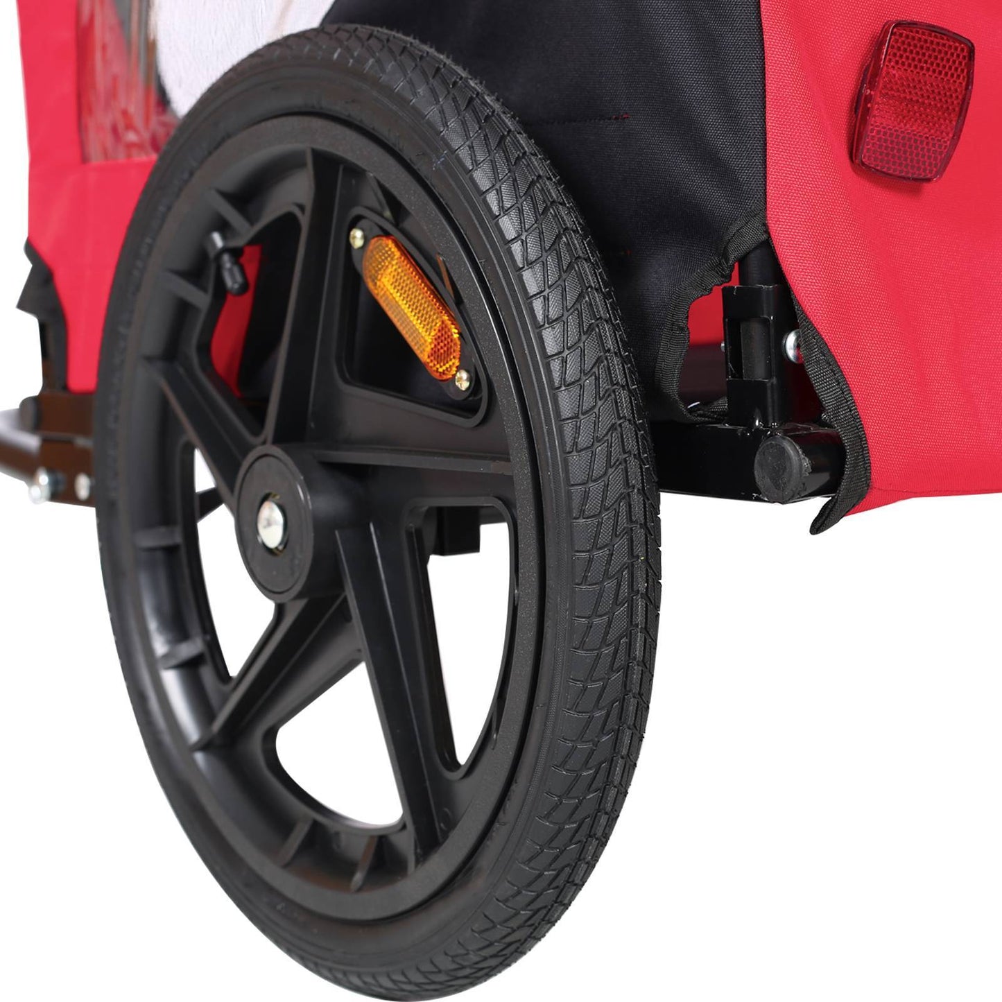 Foldable Outdoor Dog Bike Trailer – Pet Bicycle Carrier with Reflectors for Safety, Lightweight & Easy to Store