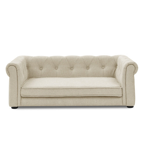 Elegant Rectangular Pet Bed – Plush Couch for Medium & Large Dogs, Washable Cover with Supportive Cushion for Indoor Comfort