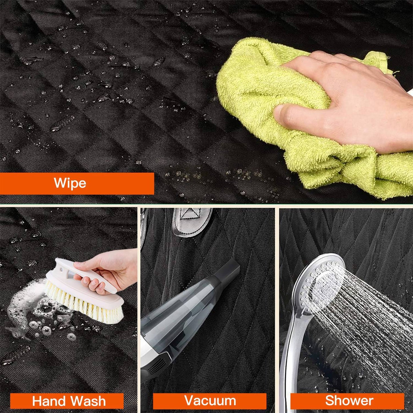 Waterproof Dog Car Seat Cover – Scratchproof Rear Bench Protector with Seat Belt for Cars, Trucks & SUVs