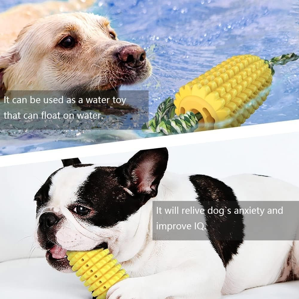 Durable Squeaky Dog Chew Toy – Tough Corn Cob Design for Aggressive Chewers, Interactive Puppy & Dog Toy for Small, Medium & Large Breeds
