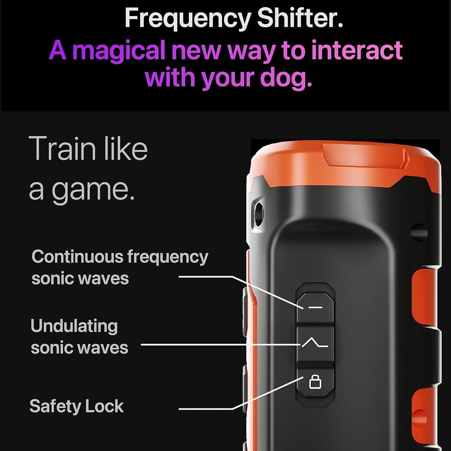 Ultrasonic Dog Bark Deterrent Device – Professional Anti-Bark Training Tool with 50ft Range, Safe Alternative to Bark & Shock Collars