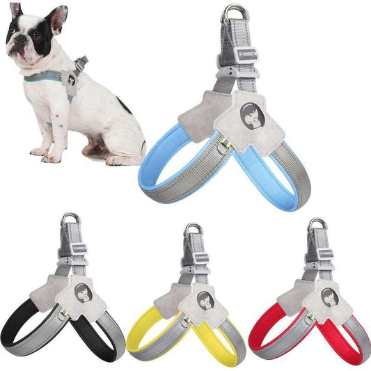 No-Pull Reflective Dog & Cat Harness Set – Adjustable, Comfortable Training Harness with Leather Leash for Walking & Control