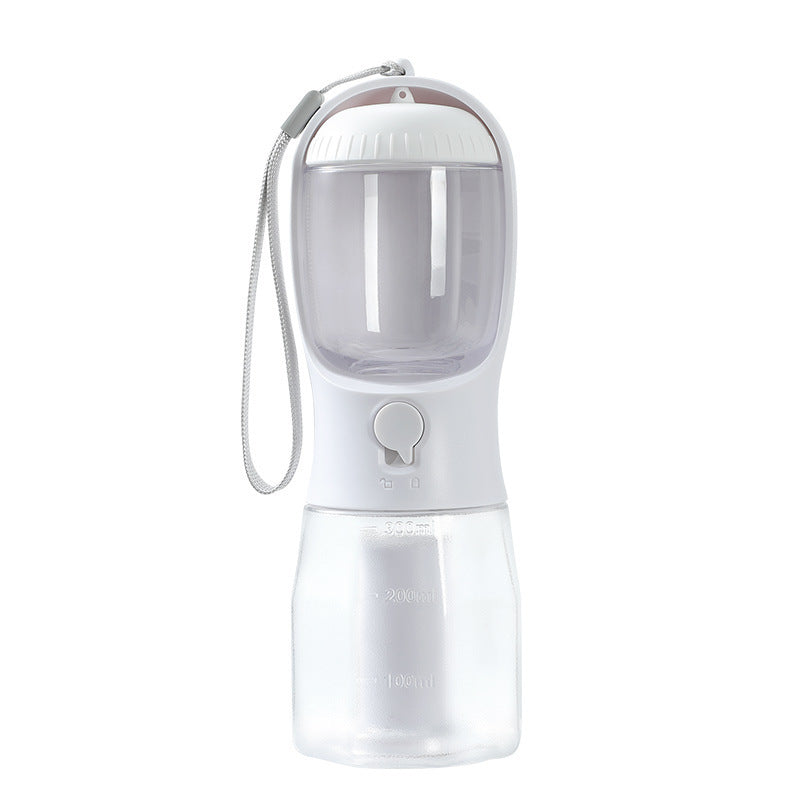 3-in-1 Portable Dog Water Bottle – Pet Travel Cup with Food Container & Waste Bag Dispenser for Small Dogs & Outdoor Walks
