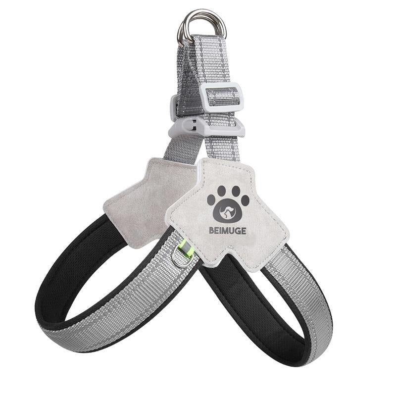 No-Pull Reflective Dog & Cat Harness Set – Adjustable, Comfortable Training Harness with Leather Leash for Walking & Control