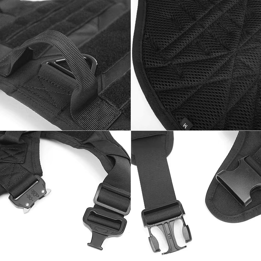 Camouflage Dog Harness & Leash Set – Luxury No-Pull Chest Harness with Adjustable Nylon Straps for Training & Walking