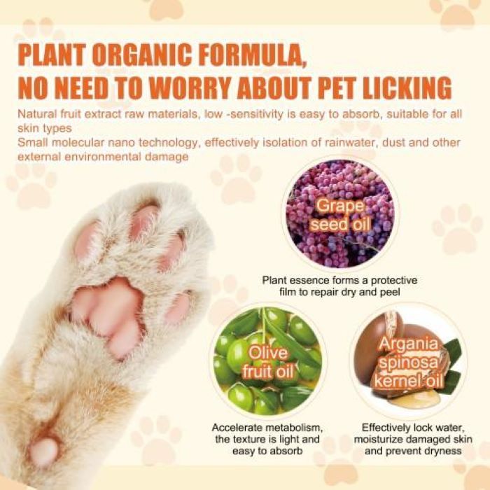 Natural Paw Balm for Dogs & Cats – Plant-Based Formula to Soothe & Soften Dry Paws, Lick-Safe, 1.7 oz Jar