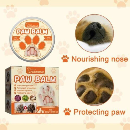Natural Paw Balm for Dogs & Cats – Plant-Based Formula to Soothe & Soften Dry Paws, Lick-Safe, 1.7 oz Jar
