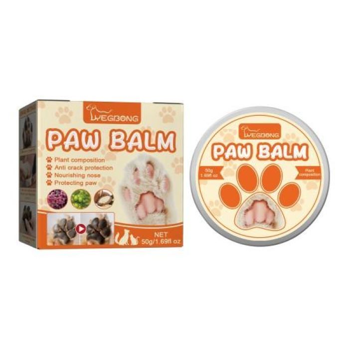 Natural Paw Balm for Dogs & Cats – Plant-Based Formula to Soothe & Soften Dry Paws, Lick-Safe, 1.7 oz Jar