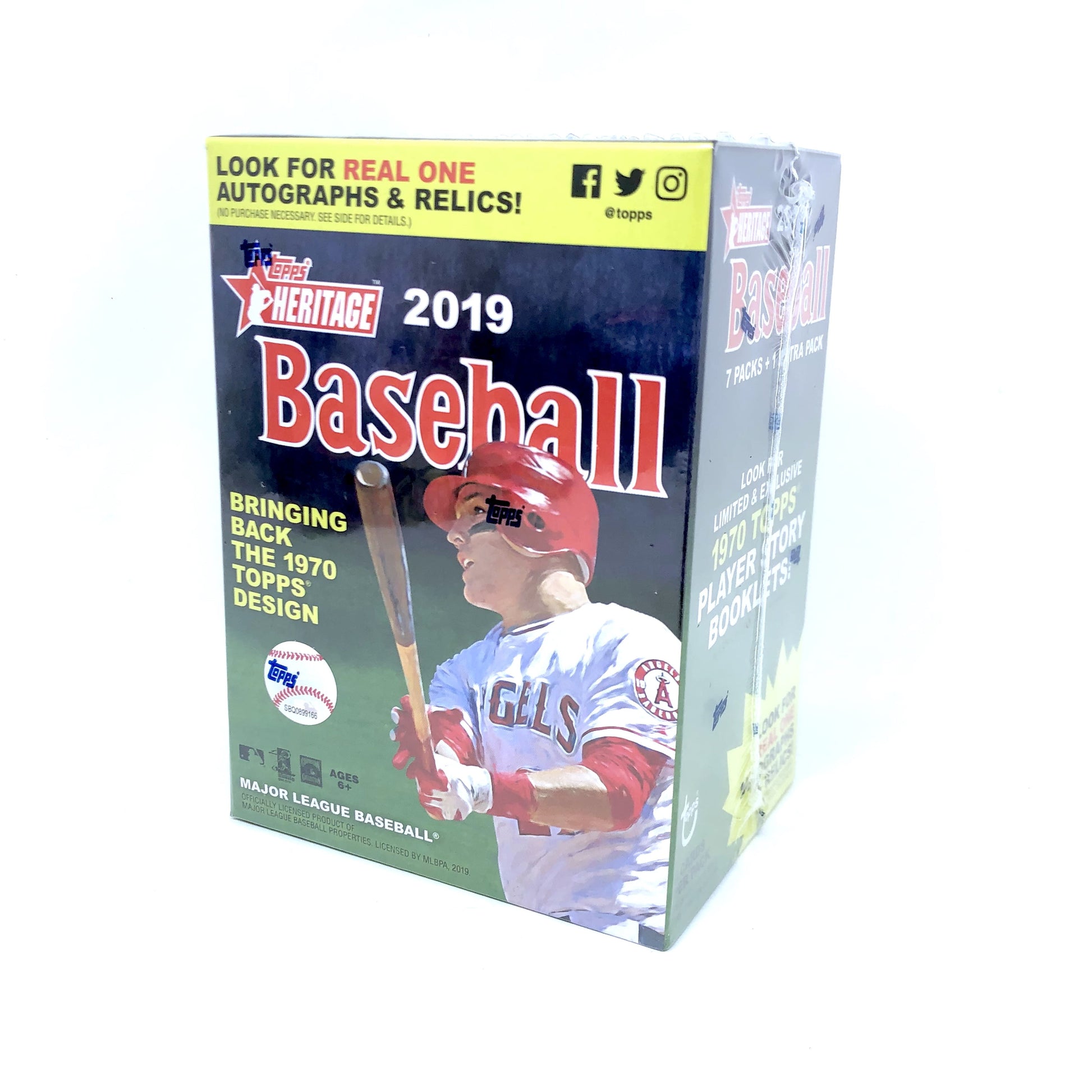 Collectible 2019  Heritage Baseball Blaster Box (8 Packs/9 Cards)
