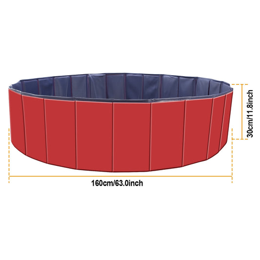 Foldable Pet Swimming Pool – 63” x 63” x 11.8” PVC Dog Bathing Tub & Splash Playmat for Summer Outdoor Fun (1Pc)