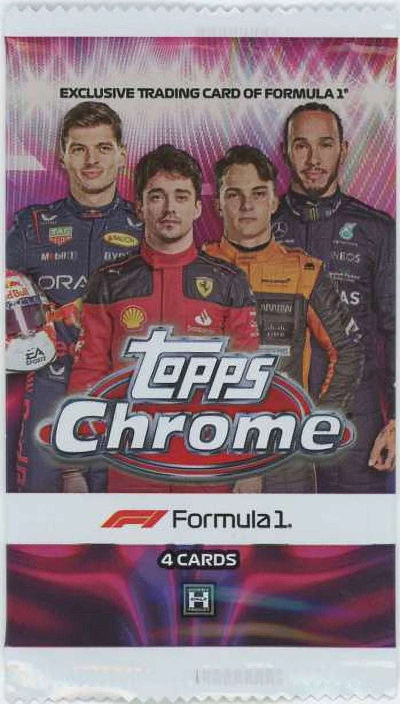 Formula 1  Chrome 2024  F1 Chrome Trading Card HOBBY Pack (4 Cards Per)