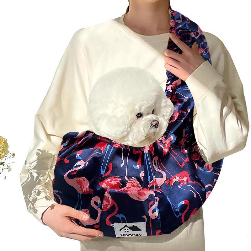 Hands-Free Pet Carrier Sling – Soft Cuddle Bag for Small & Medium Dogs, Cats, Rabbits, and Other Small Animals