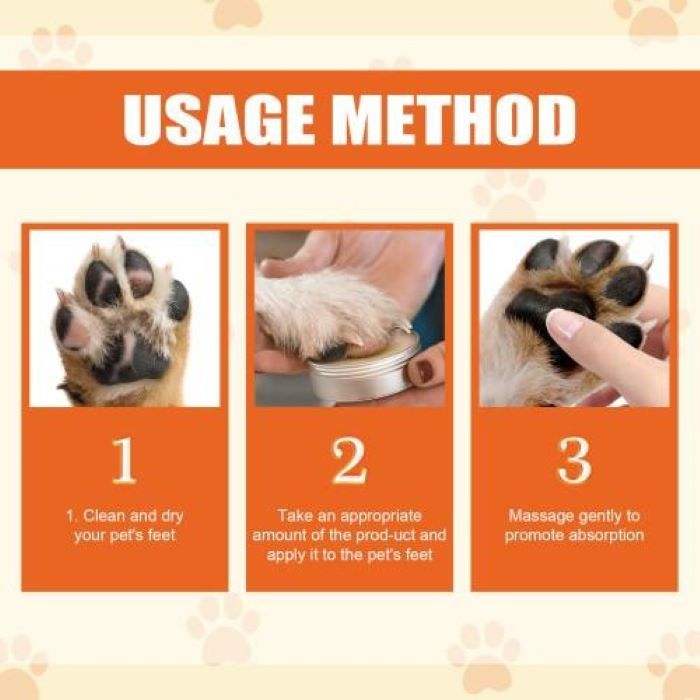 Natural Paw Balm for Dogs & Cats – Plant-Based Formula to Soothe & Soften Dry Paws, Lick-Safe, 1.7 oz Jar
