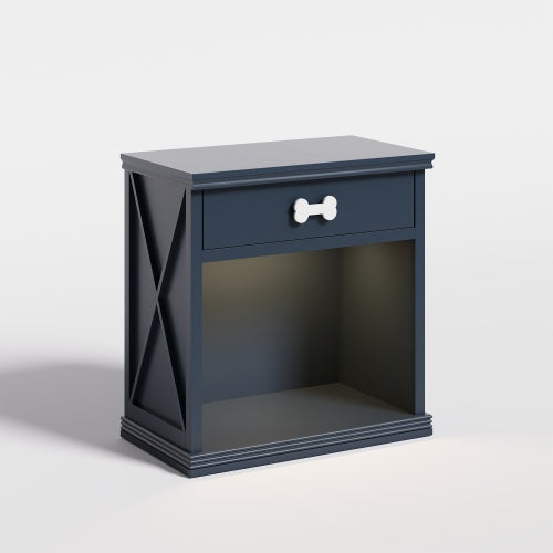 Vintage Pet Bed Locker with LED Lights – Small Storage Cabinet with Built-In Dog or Cat Bed, Stylish Multi-Use Pet Furniture