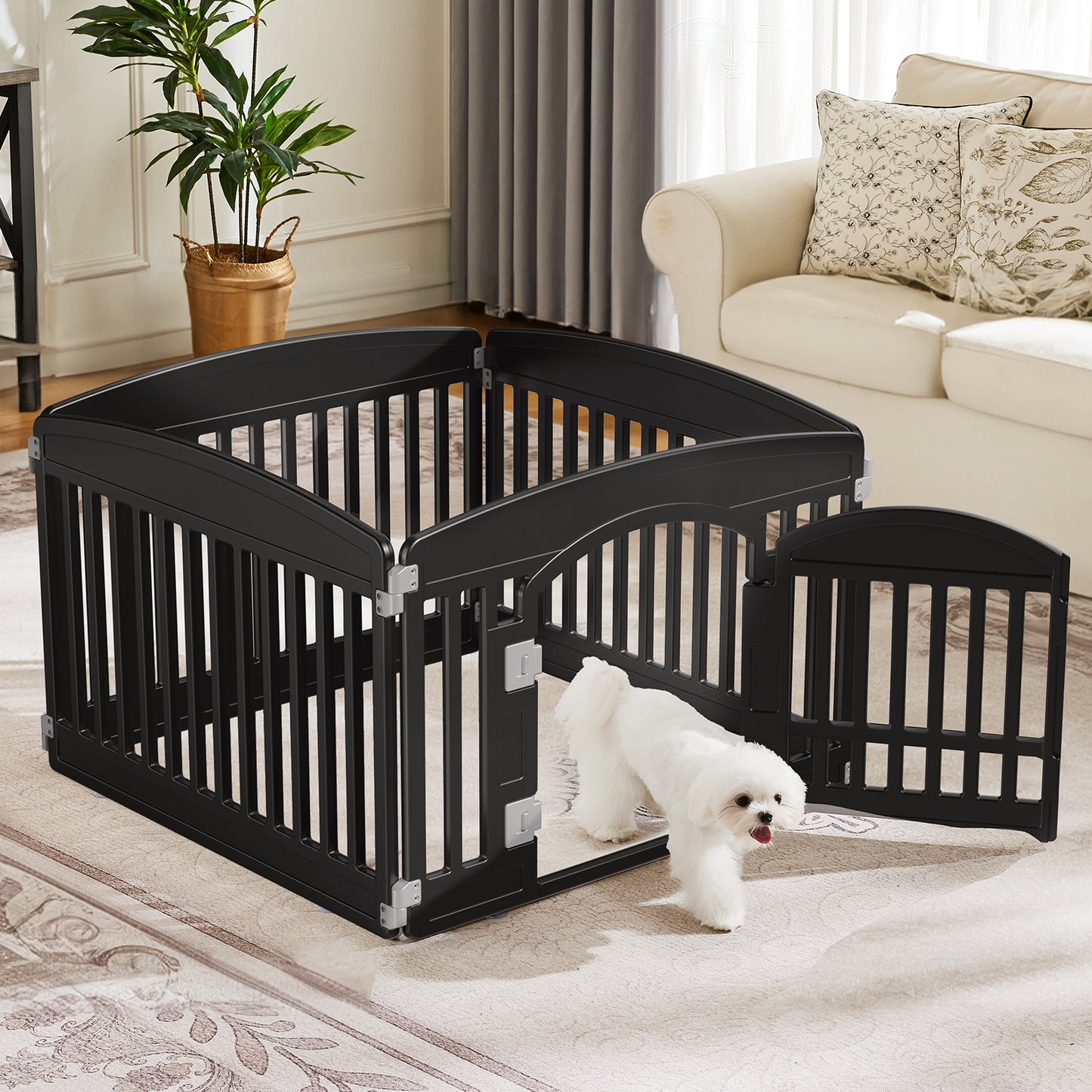 Portable Dog Playpen Fence – Safe & Reliable Pet Exercise Pen for Indoor & Outdoor Use, Foldable Design for Dogs & Puppies