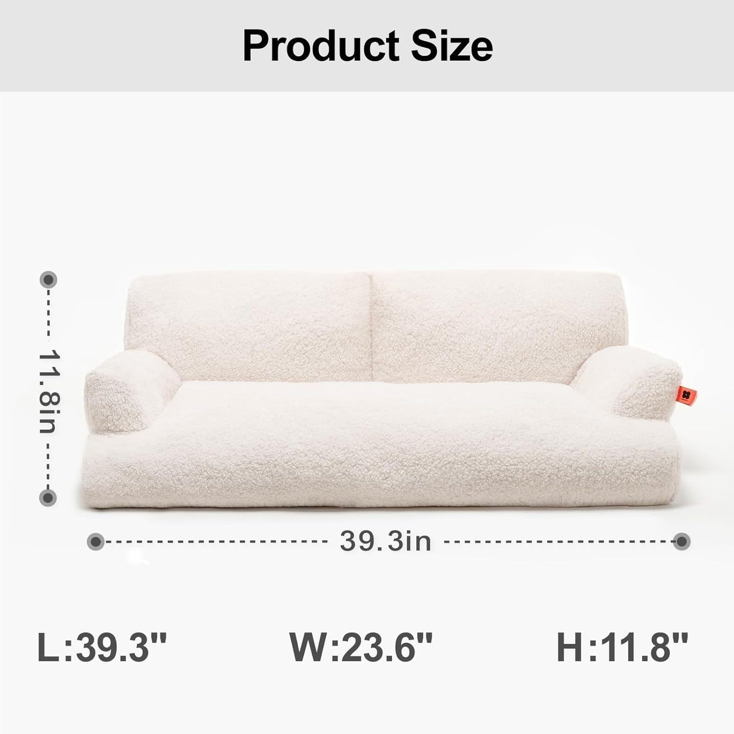MEWOOFUN Orthopedic Pet Sofa Bed – 40x24x12” Washable Couch with Removable Cover & Non-Slip Bottom for Medium to Large Dogs & Cats