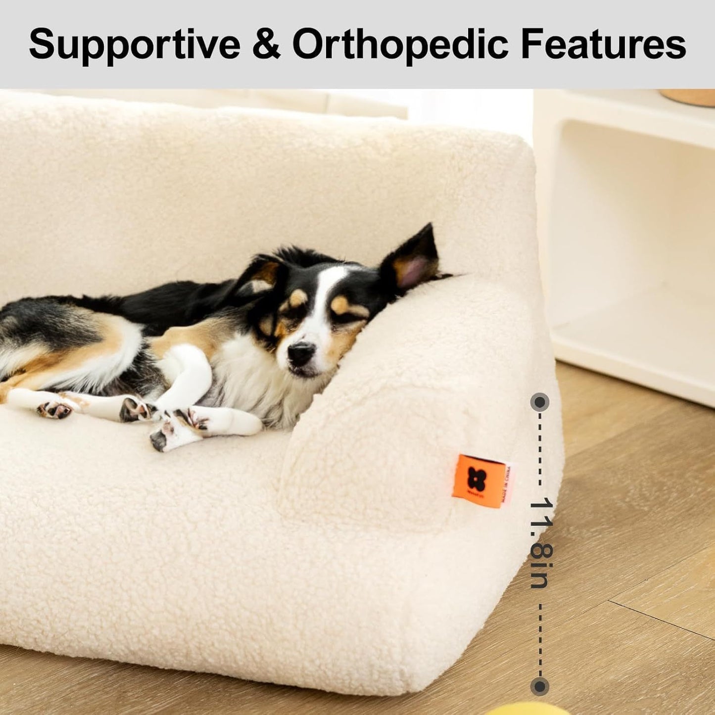 MEWOOFUN Orthopedic Pet Sofa Bed – 40x24x12” Washable Couch with Removable Cover & Non-Slip Bottom for Medium to Large Dogs & Cats