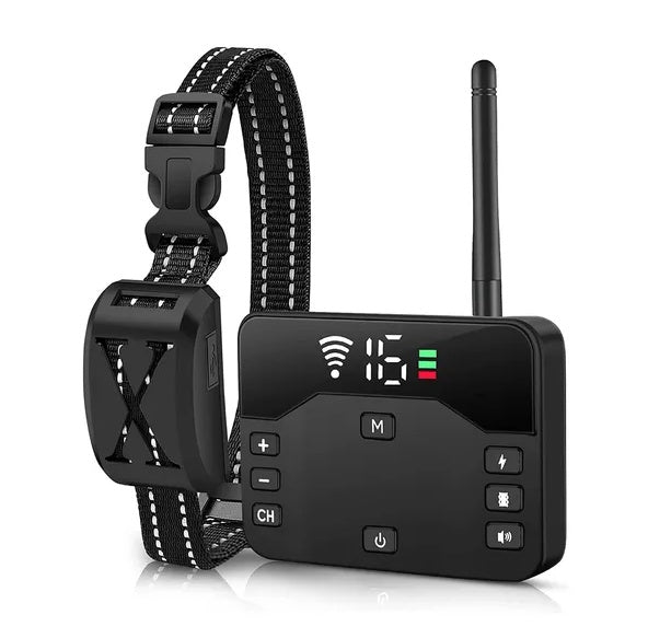 Wireless Electric Dog Fence System – Waterproof Shock Collar with Adjustable Boundary for Small, Medium & Large Dogs