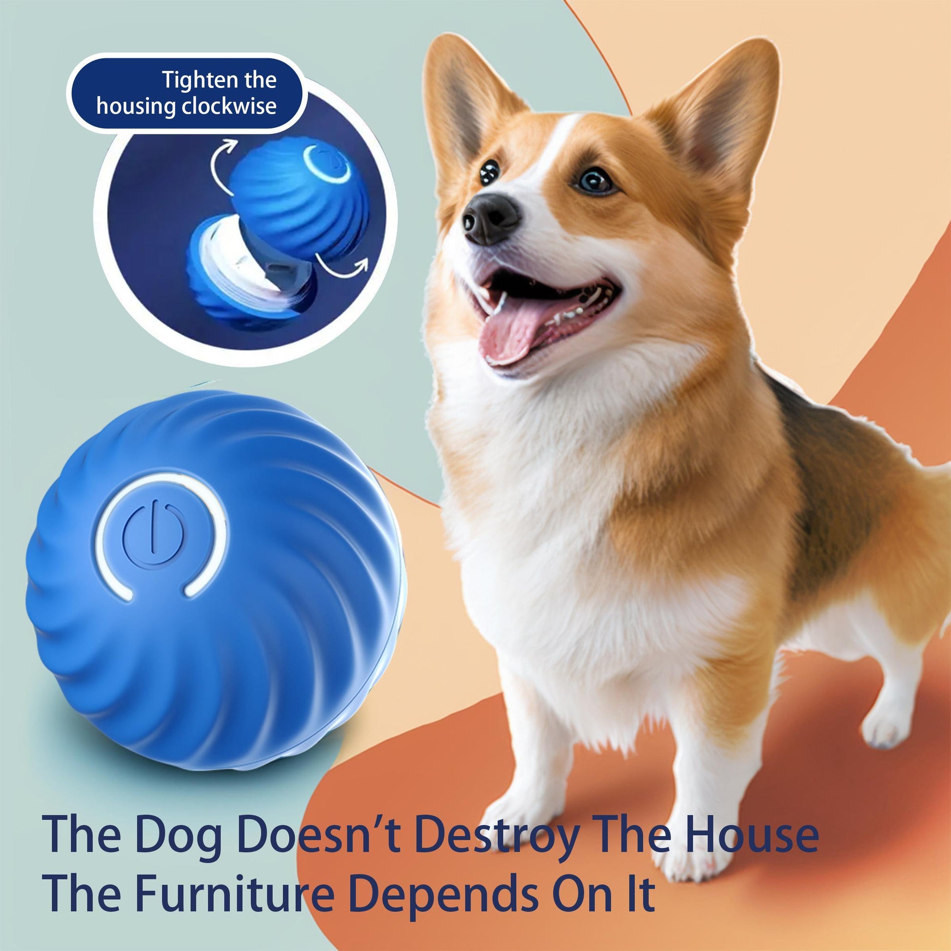 The Dog's Smart Self-rolling Bouncy Ball, With Safe Materials And Self-rolling And Bouncing Technology, Brings Great Fun To Animal Friends