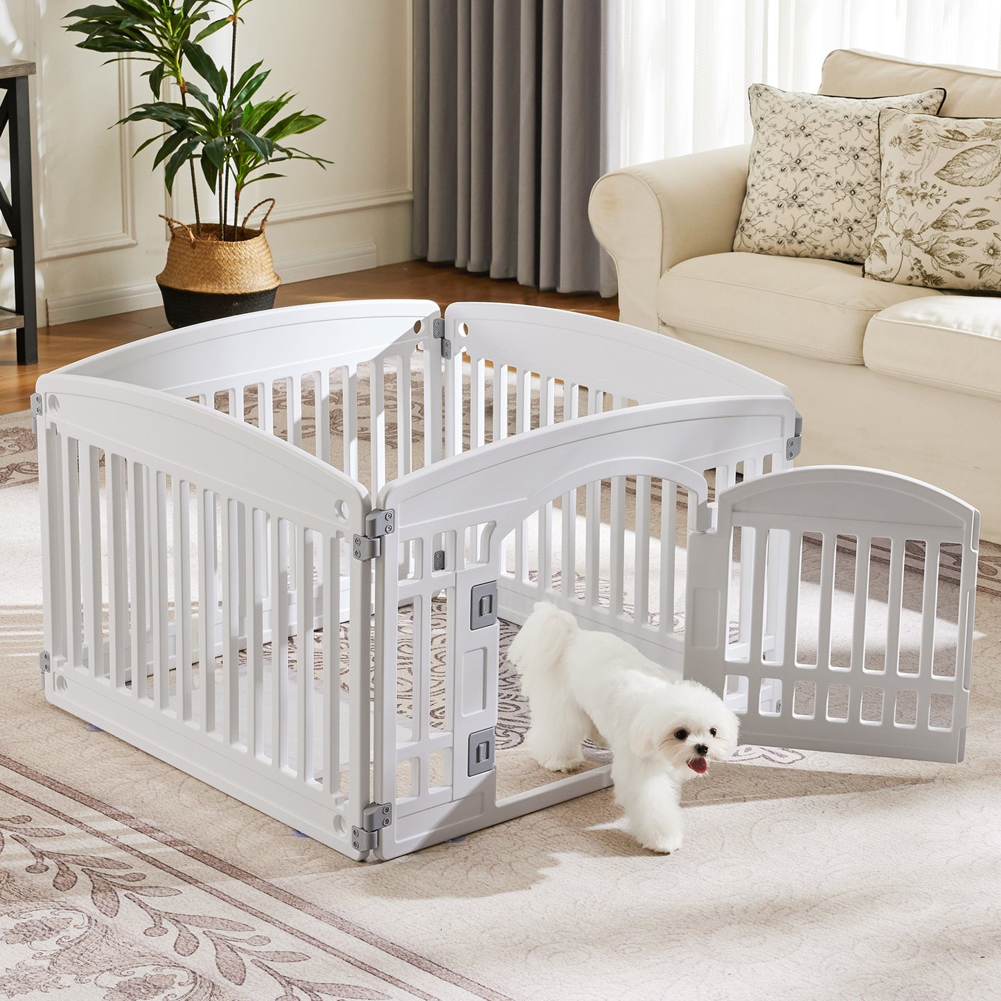 Portable Dog Playpen Fence – Safe & Reliable Pet Exercise Pen for Indoor & Outdoor Use, Foldable Design for Dogs & Puppies